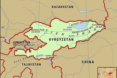 Map of Kyrgyzstan